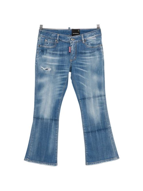 Jeans Dsquared2 Kids da bambina blu in denim stretch con cinque tasche Dsquared Kids | DQ0921D0AFRDQ01